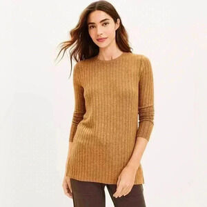 Lou & Grey Women’s S Brushed Ribbed Tee Simply Camel - NWOT